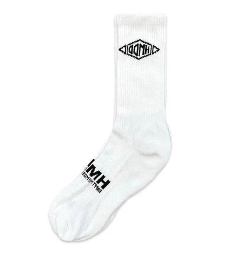 Happy Memories Don't Die HMDD Logo Socks White