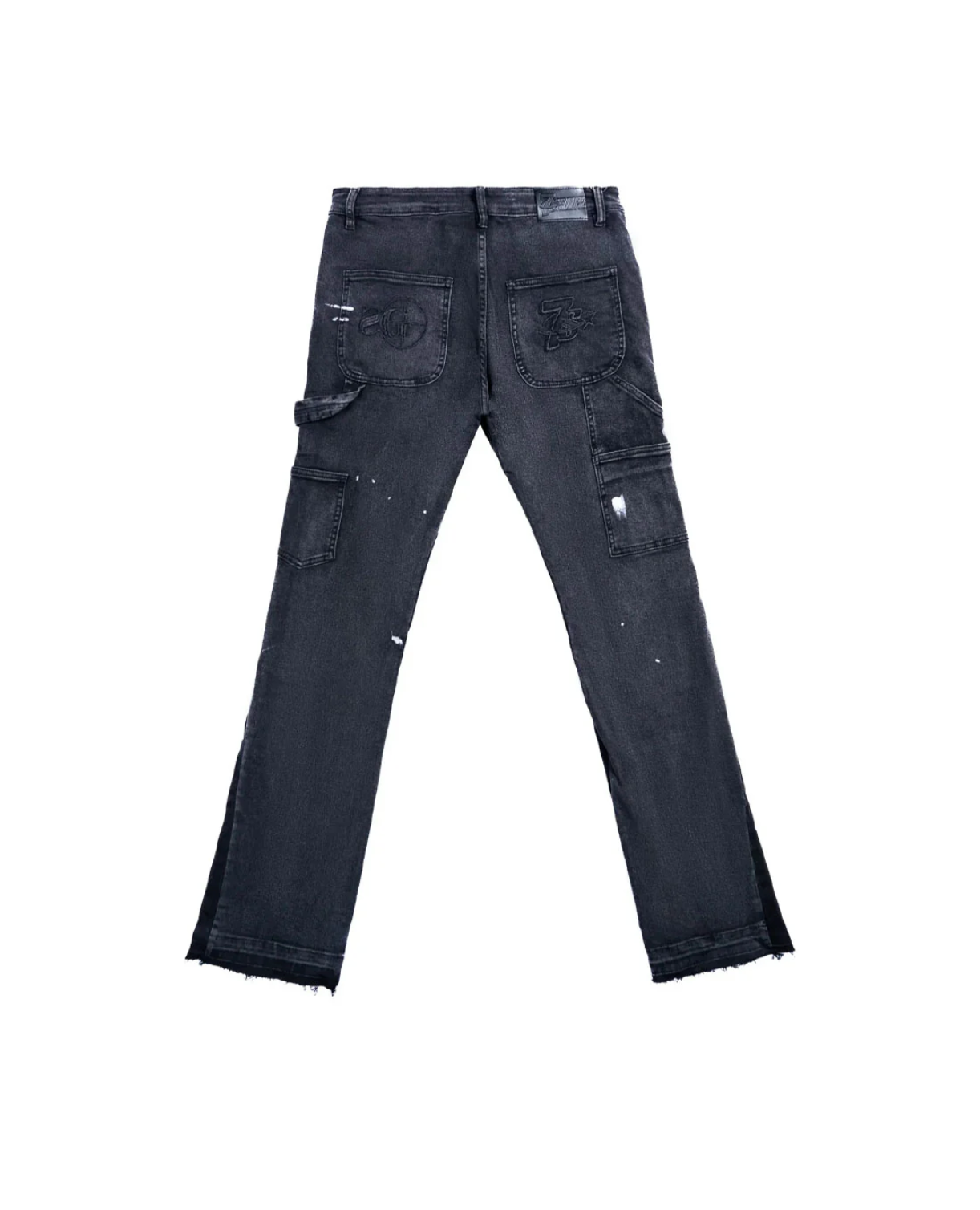 Triple Sevens Flared Denim Black