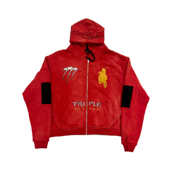 Triple Sevens Moto Red Hoodie ComplexCon Exclusive