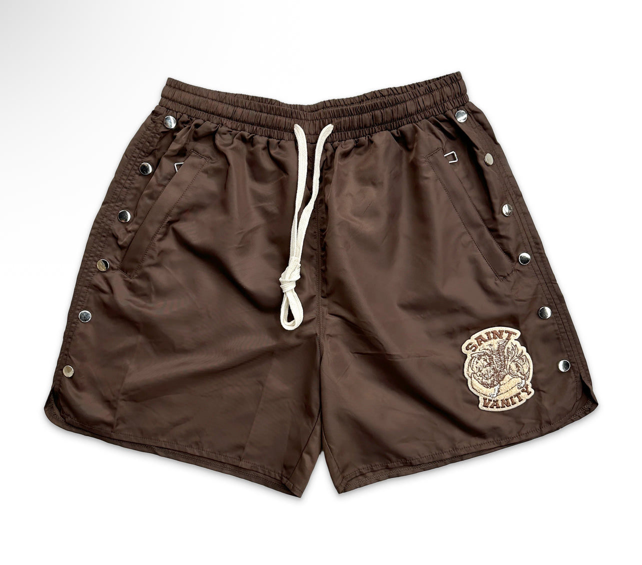 Saint Vanity Nylon Shorts “Brown”