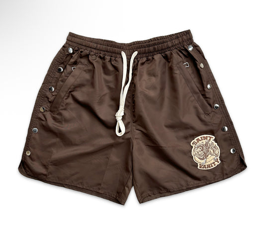 Saint Vanity Nylon Shorts “Brown”