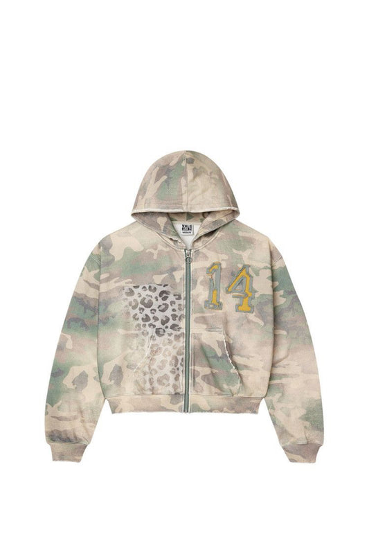 Vale cheetah camo zip up
