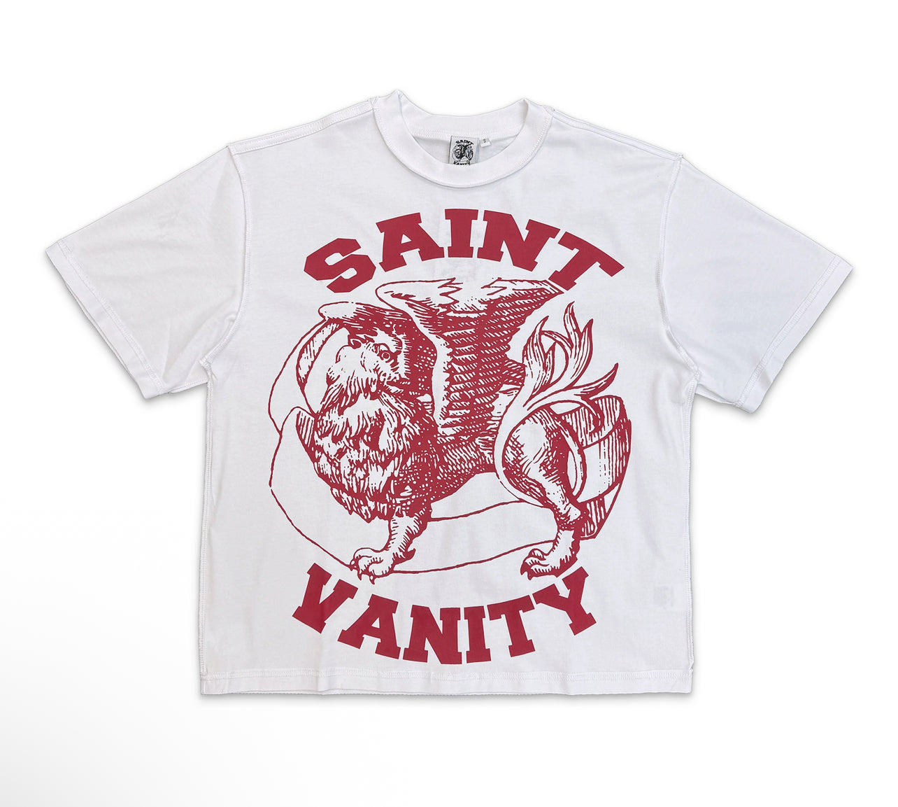 Saint vanity Griffin Tee White/Burgundy
