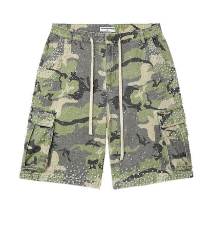 Vale camel rhinestone shorts ￼