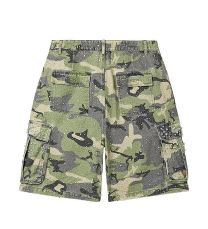 Vale camel rhinestone shorts ￼