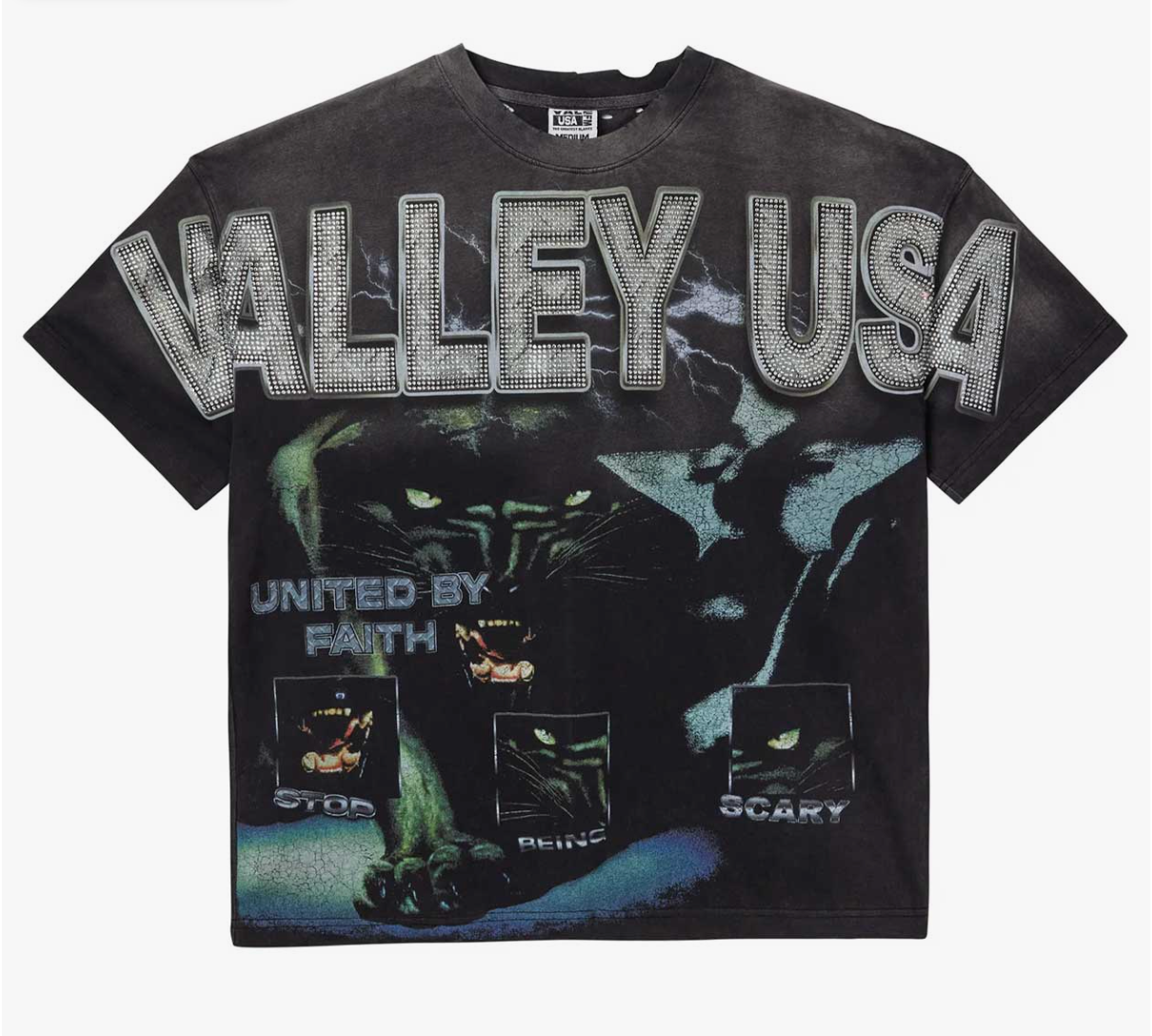 Vale Forever Faith Bling Tee Black