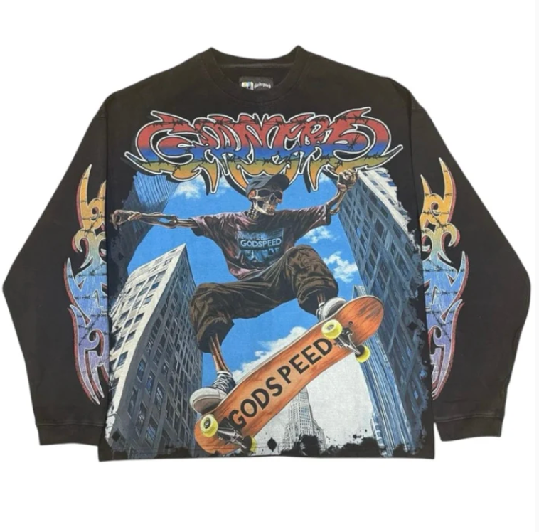 Godspeed Black Wash Ollie L/S Tee