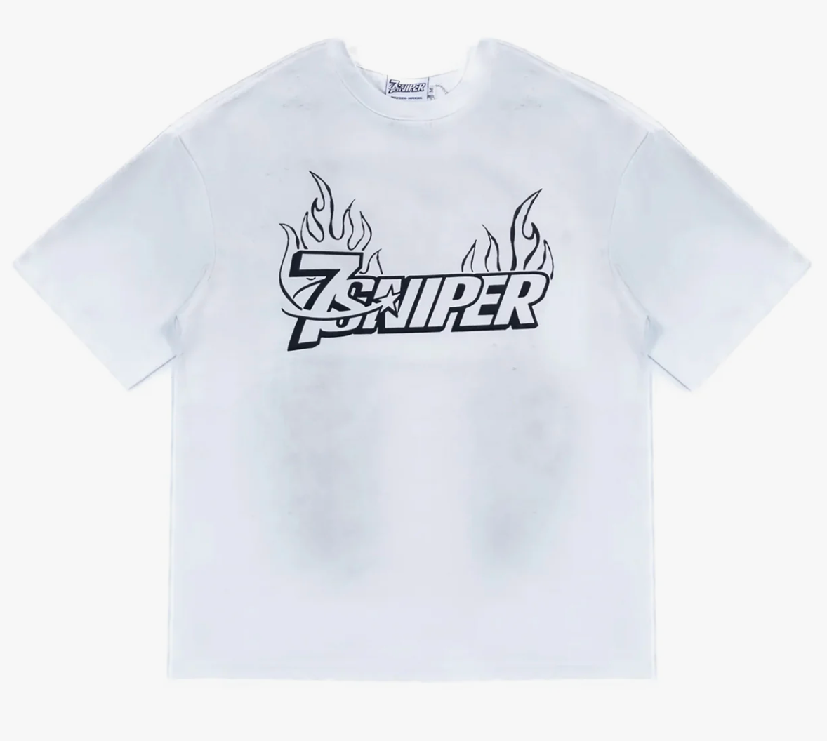 Triple Sevens x Sniper Gang 7Sniper Flame Logo Tee White