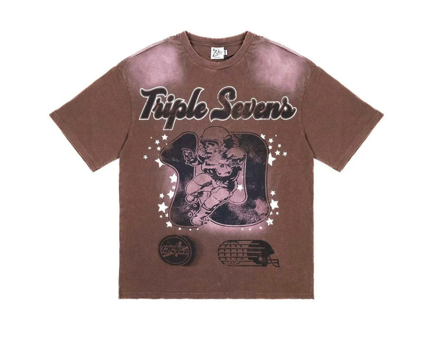 Triple Sevens All Star Football Tee Brown