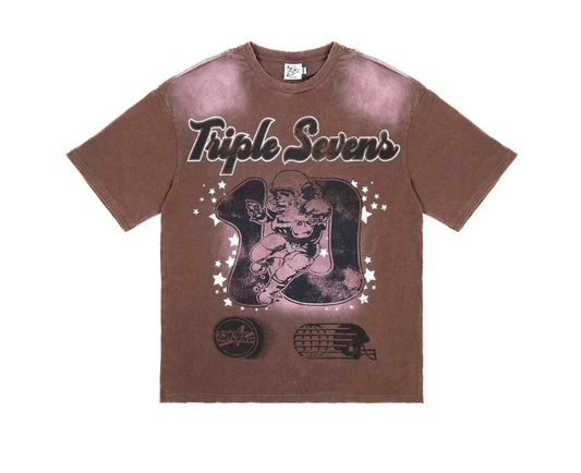 Triple Sevens All Star Football Tee Brown