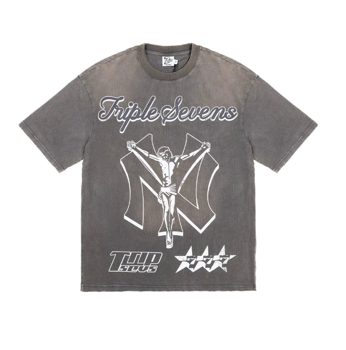 Triple Sevens NY Savior Grey Tee