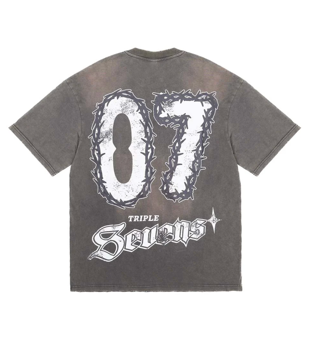 Triple Sevens NY Savior Grey Tee