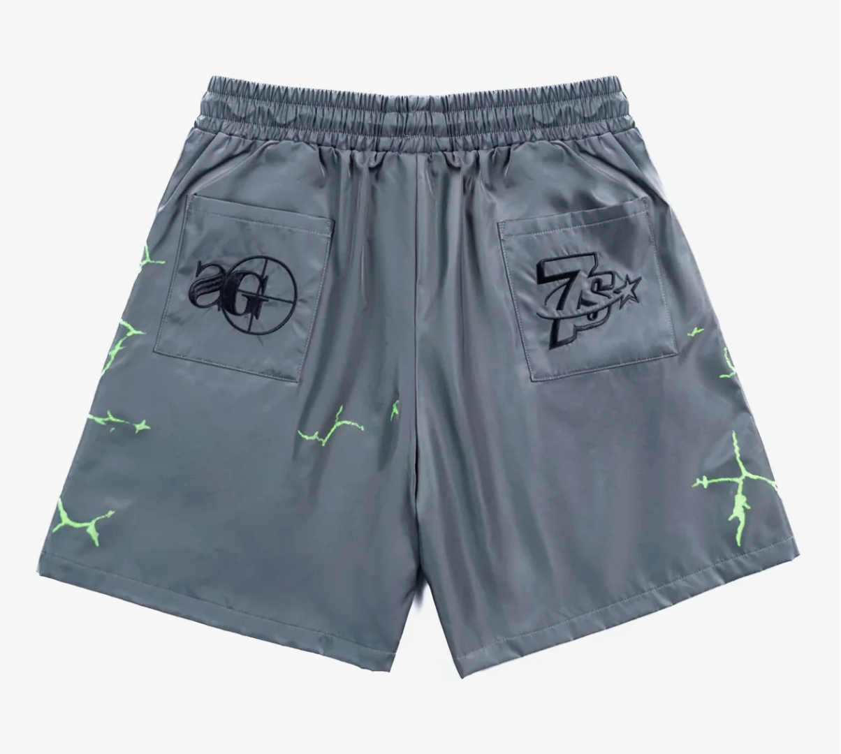 Triple Sevens x Sniper Gang 7Sniper Nylon Shorts Grey