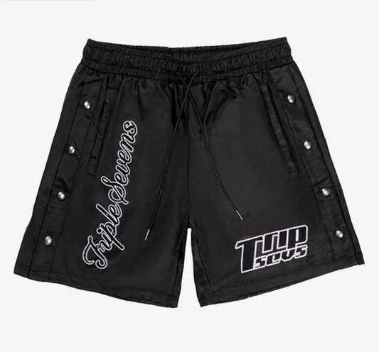 Triple Sevens Nylon Button Shorts Black
