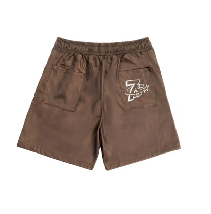 Triple Sevens Nylon Shorts Brown