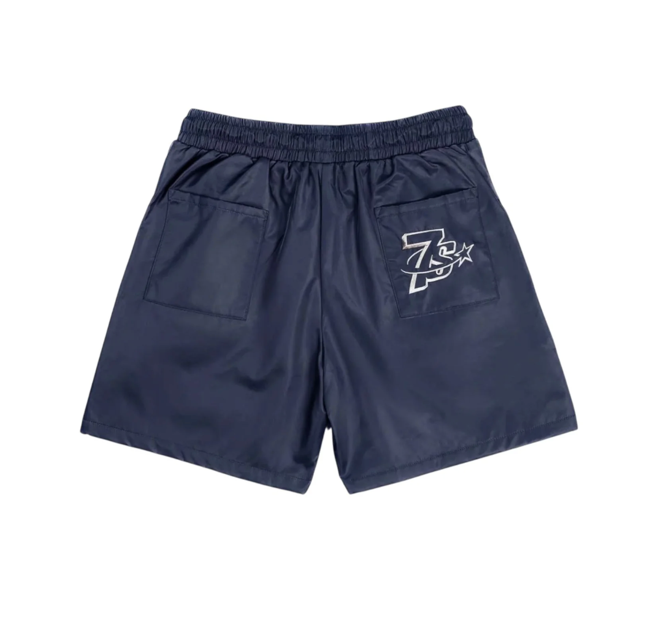 Triple Sevens Nylon Button Up Shorts Blue
