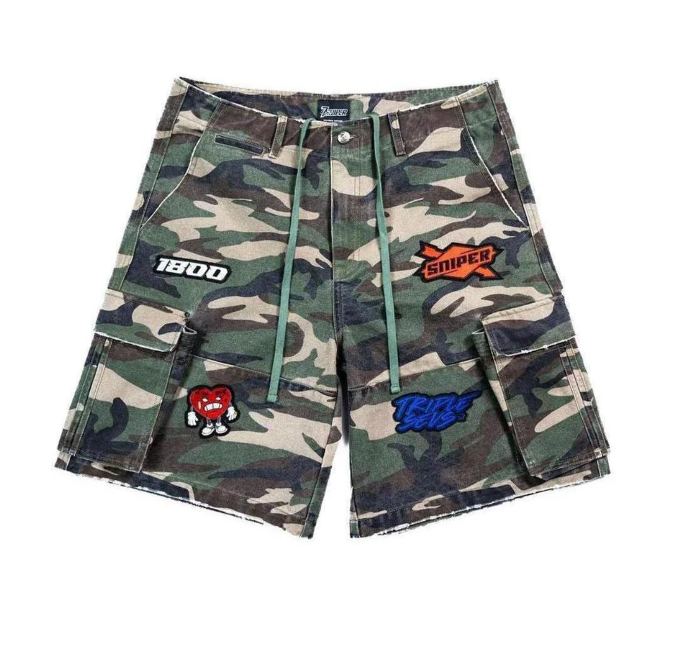 Triple Sevens x Sniper Gang Camo Shorts