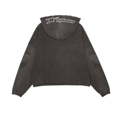 Triple Sevens Moto Zip Up Hoodie Black