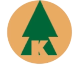 Green triangle with 'K' inside a yellow circle
